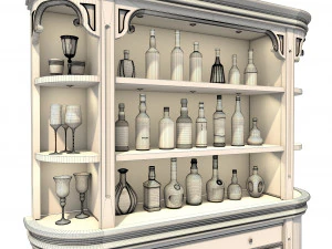 display cabinet classic style 3 3D Model