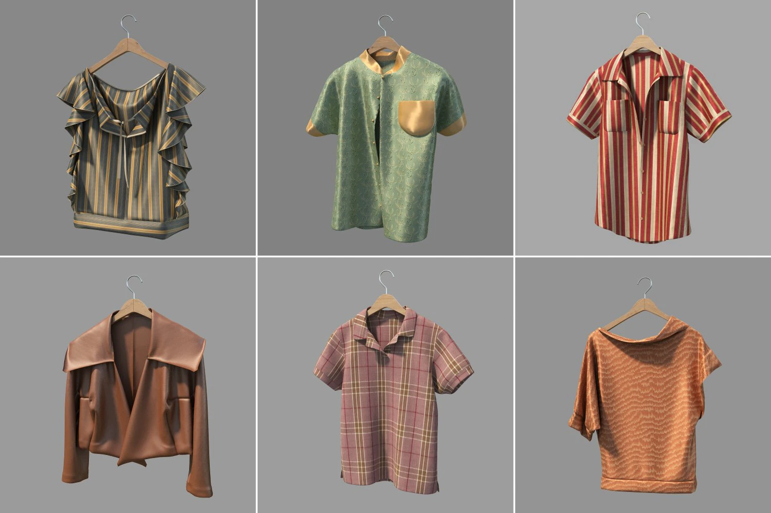 clothing on hanger 3D Model .c4d .max .obj .3ds .fbx .stl .blend