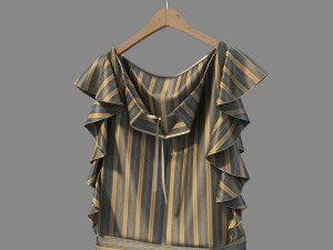 clothing on hanger 3D Model