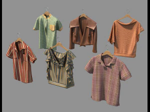 clothing on hanger 3D Model
