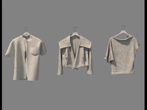 clothing on hanger 3D Model