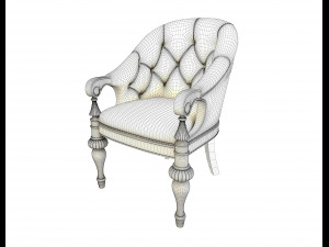 classic armchair and coffee table 3D Model