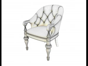 classic armchair and coffee table 3D Model