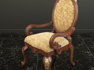 european carved dinning set 3D Model