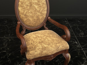 european carved dinning set 3D Model