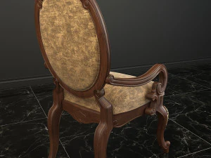 european carved dinning set 3D Model