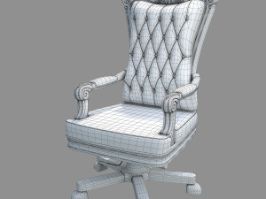 classic office working desk set 3D Model