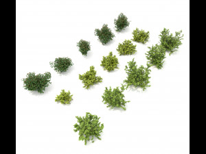 realistic garden shrub 3 Modelo 3D