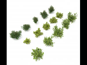 realistic garden shrub 3 3D Model
