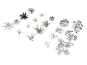 shrub and bush colection 3D Model