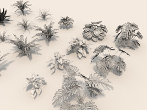 shrub and bush colection Modello 3D