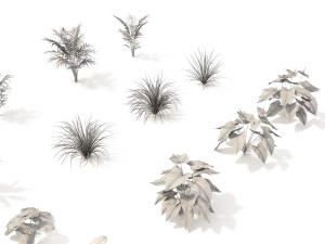 shrub and bush colection 2 Modelo 3D