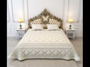 european style bed 6 3Dモデル