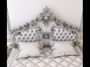 european style bed 6 Modello 3D