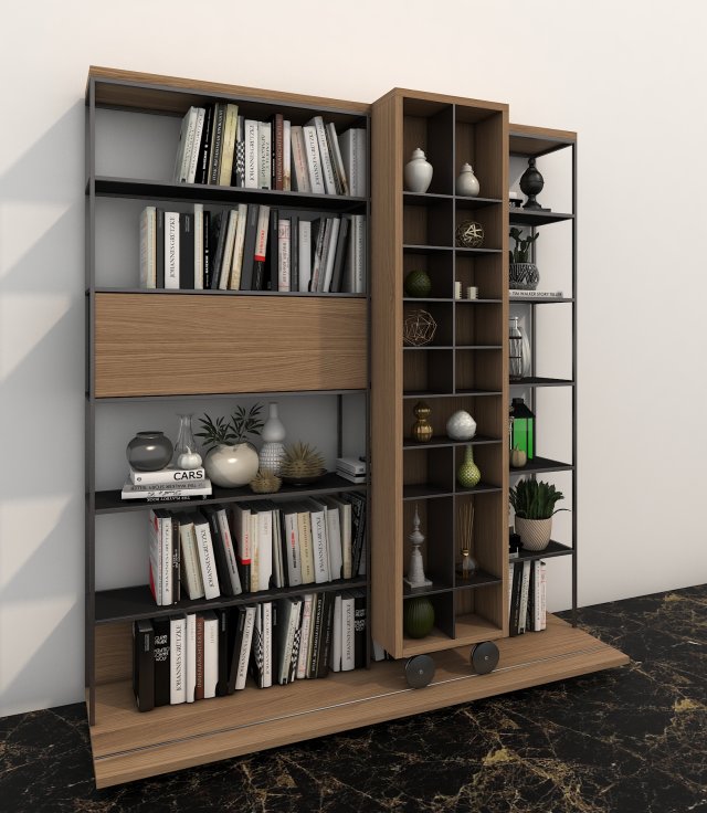 shelf and decorations Model 3D .c4d .max .obj .3ds .fbx .stl .blend 