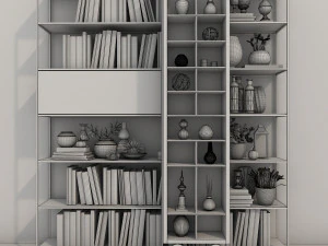 shelf and decorations 3D Model