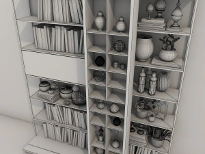 shelf and decorations 3D Model
