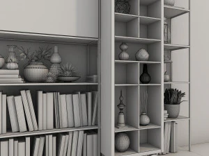 shelf and decorations 3D Model