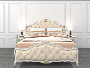 european style bed 8 Modello 3D