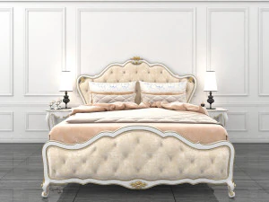 european style bed 8 3D Model