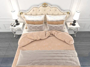 european style bed 8 3D Model