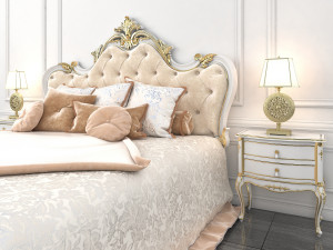 european style bed 9 3D Model