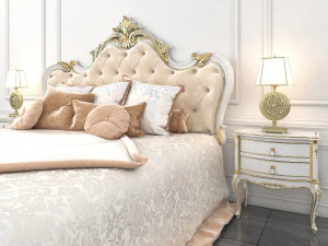 european style bed 9 3D Model