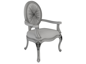 european carved dinning set 2 3D Model