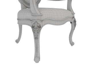 european carved dinning set 2 3D Model
