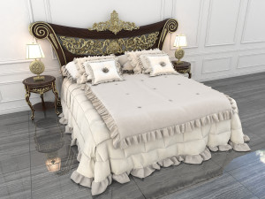 classic carved bed 3D Model