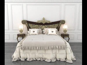 classic carved bed 3D Model