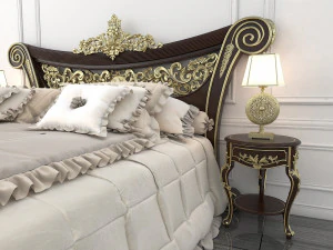 classic carved bed 3D Model
