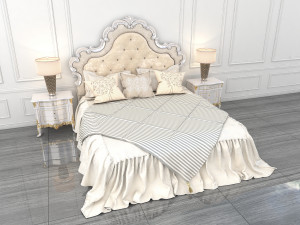 european style bed 10 3Dモデル