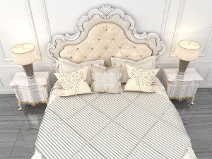 european style bed 10 3Dモデル