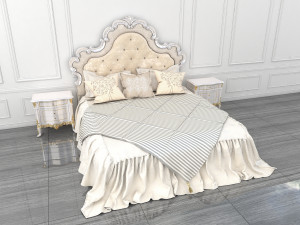 european style bed 10 3Dモデル