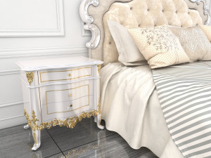 european style bed 10 3Dモデル