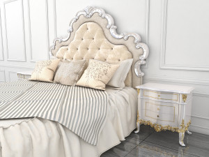 european style bed 10 3Dモデル