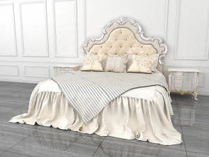 european style bed 10 3Dモデル