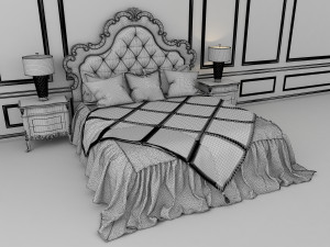 european style bed 10 3Dモデル