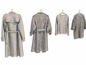 coats on hanger Modello 3D