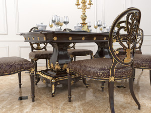european style dinning table 3D Model