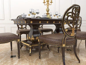 european style dinning table 3D Model
