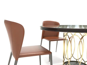 contemporary design dining table set 3D Model