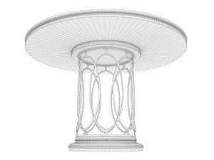 contemporary design dining table set Modèle 3D