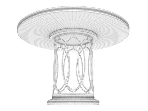 contemporary design dining table set 3D Model