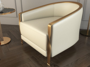 modern armchair set Model 3D