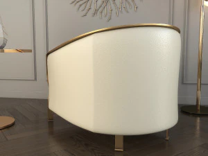 modern armchair set 3D Model