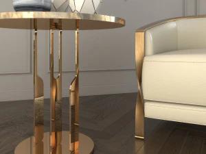 modern armchair set 3D Model