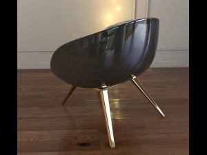 modern armchair set 2 3D Model