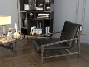 relaxing chairs and coffee table 3D Model